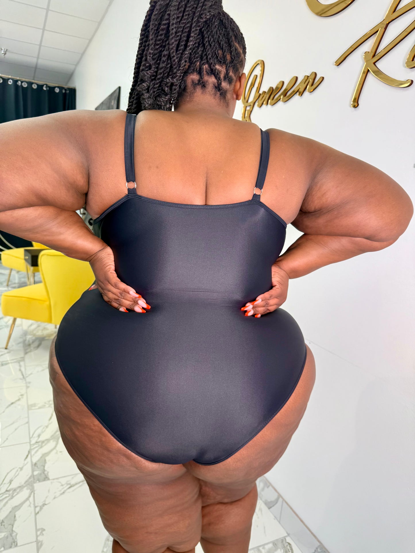 Mesh Cutout One-Piece Swimwear