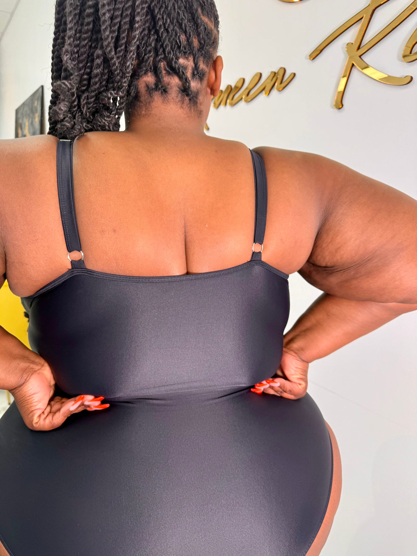 Mesh Cutout One-Piece Swimwear